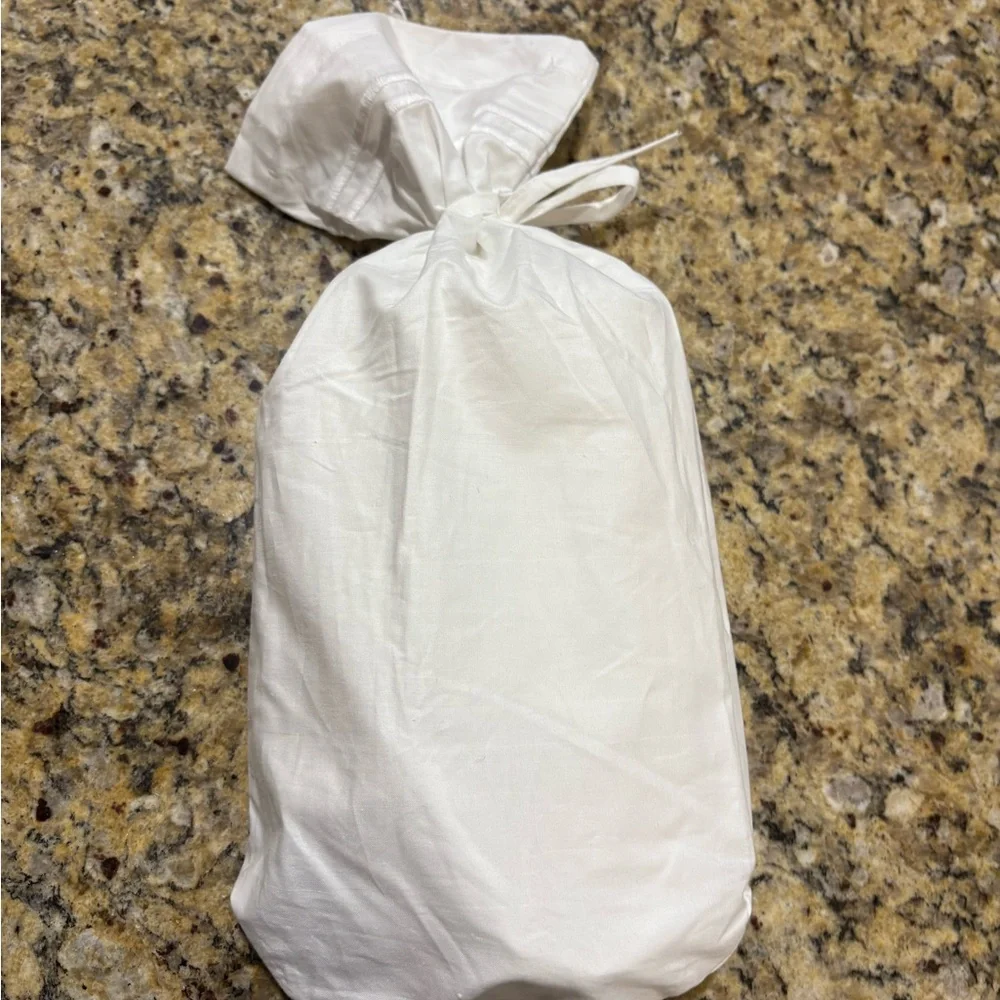 RH NWT Italian white hotel satin stitch sham -euro -white